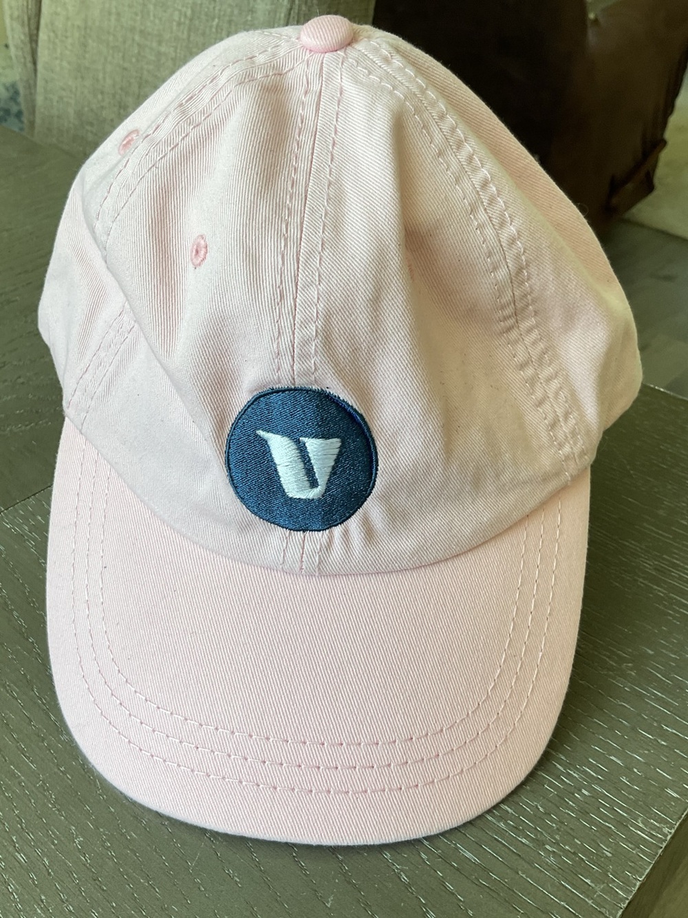 **SPORTSMAN** Pink Baseball Cap with Navy Circle Logo
